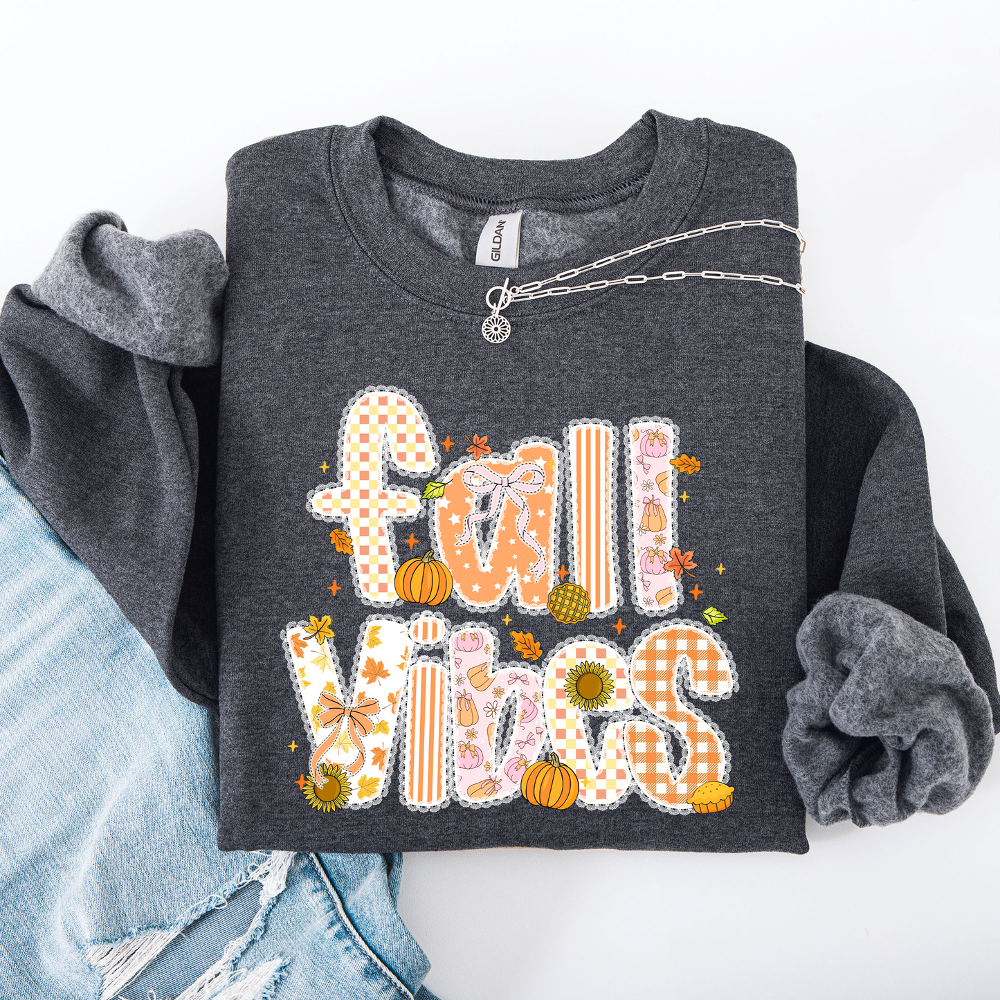 Fall Vibes Autumn Pumpkin Halloween Sweatshirt Refinery Number One