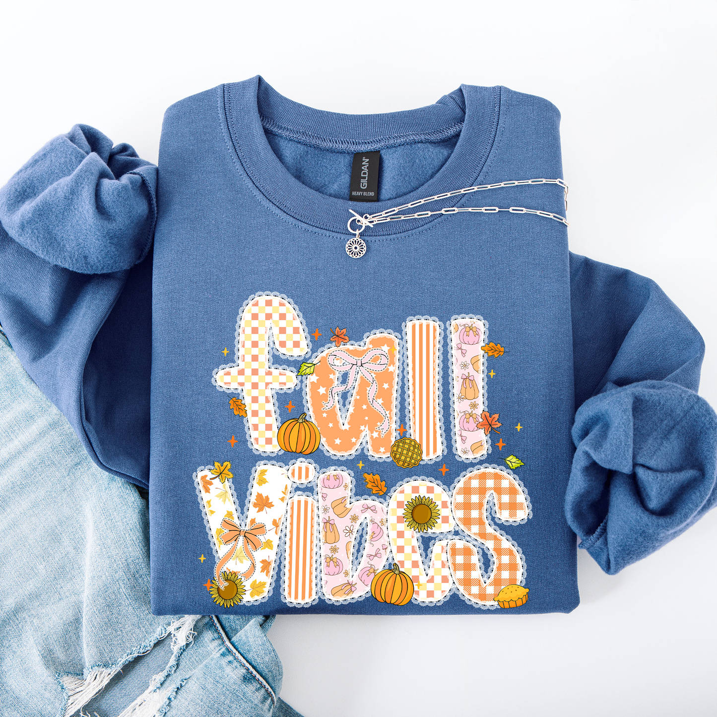Fall Vibes Autumn Pumpkin Halloween Sweatshirt Refinery Number One
