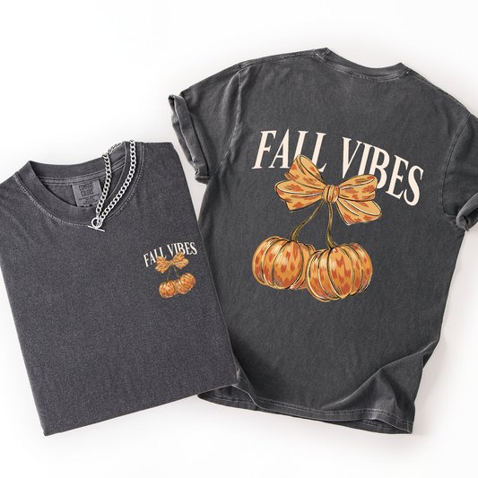 Fall Vibes Cherry Pumpkins Autumn Halloween Comfort Colors T-Shirt Refinery Number One