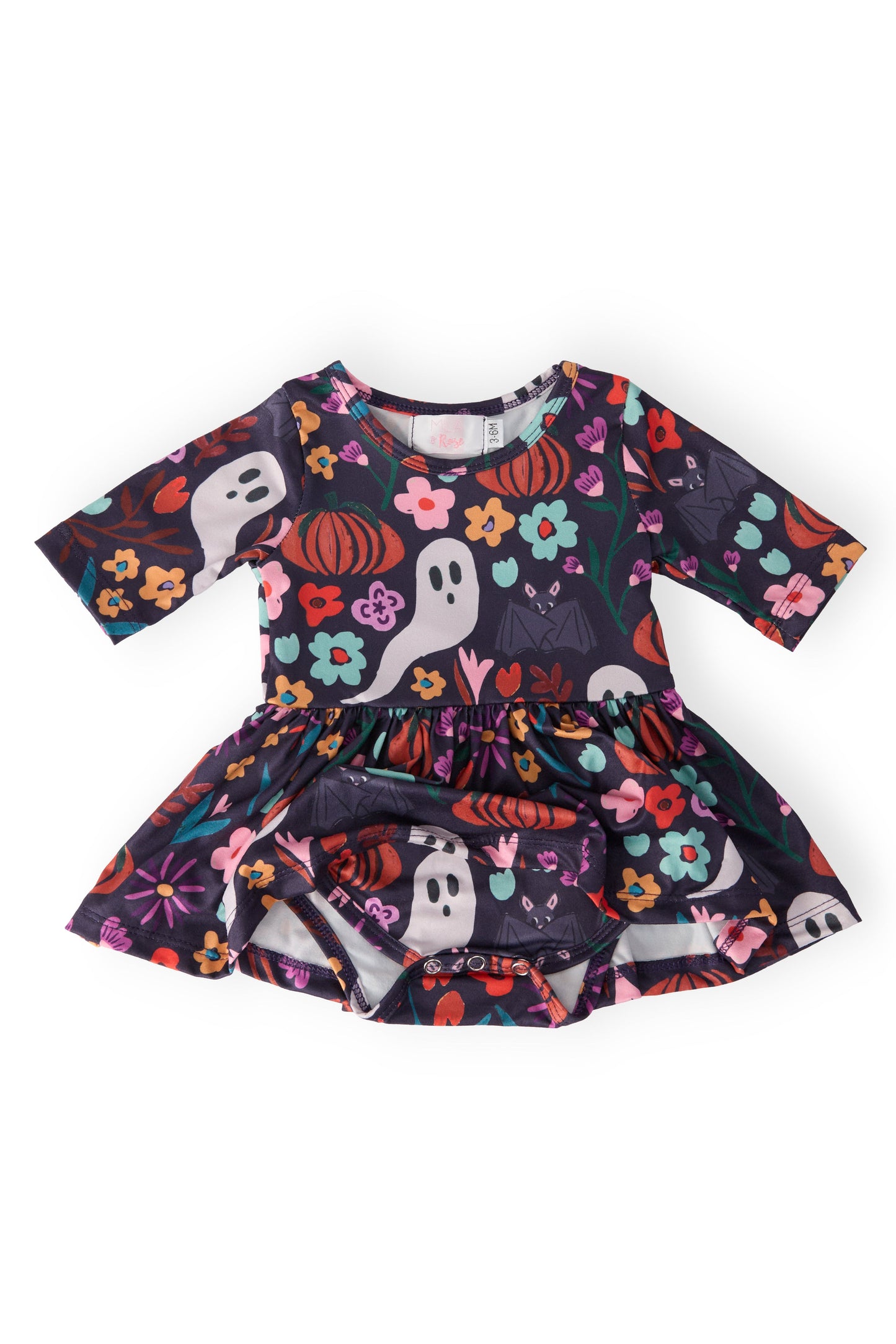 Halloween Twirl Bodysuit Snap Closure Polyester Spandex Fangtastic