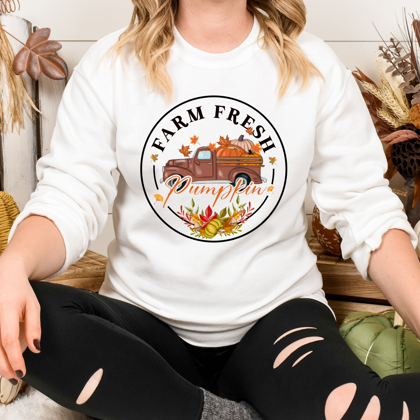 Farm Fresh Pumpkin Unisex Sweatshirt Gildan