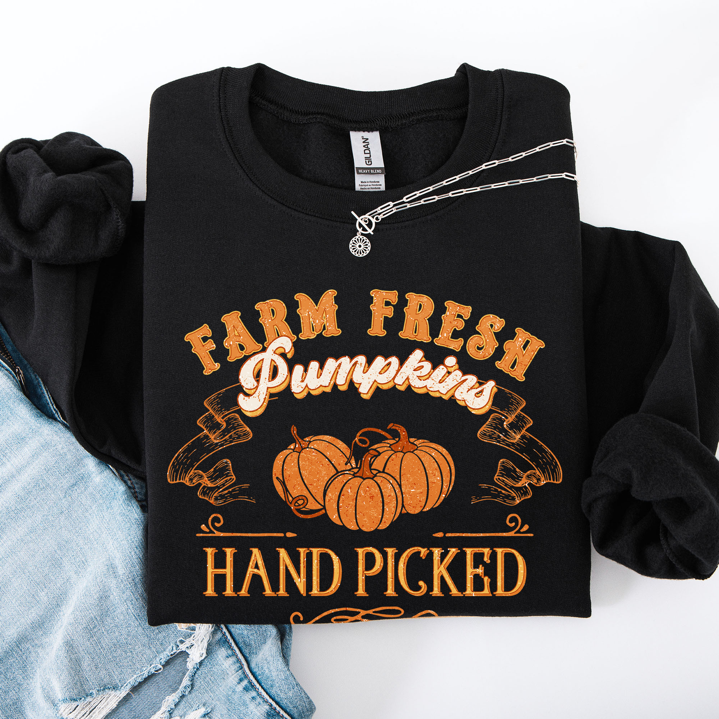 Farm Fresh Pumpkins Hand Picked Fall Sweatshirt Refinery Number One