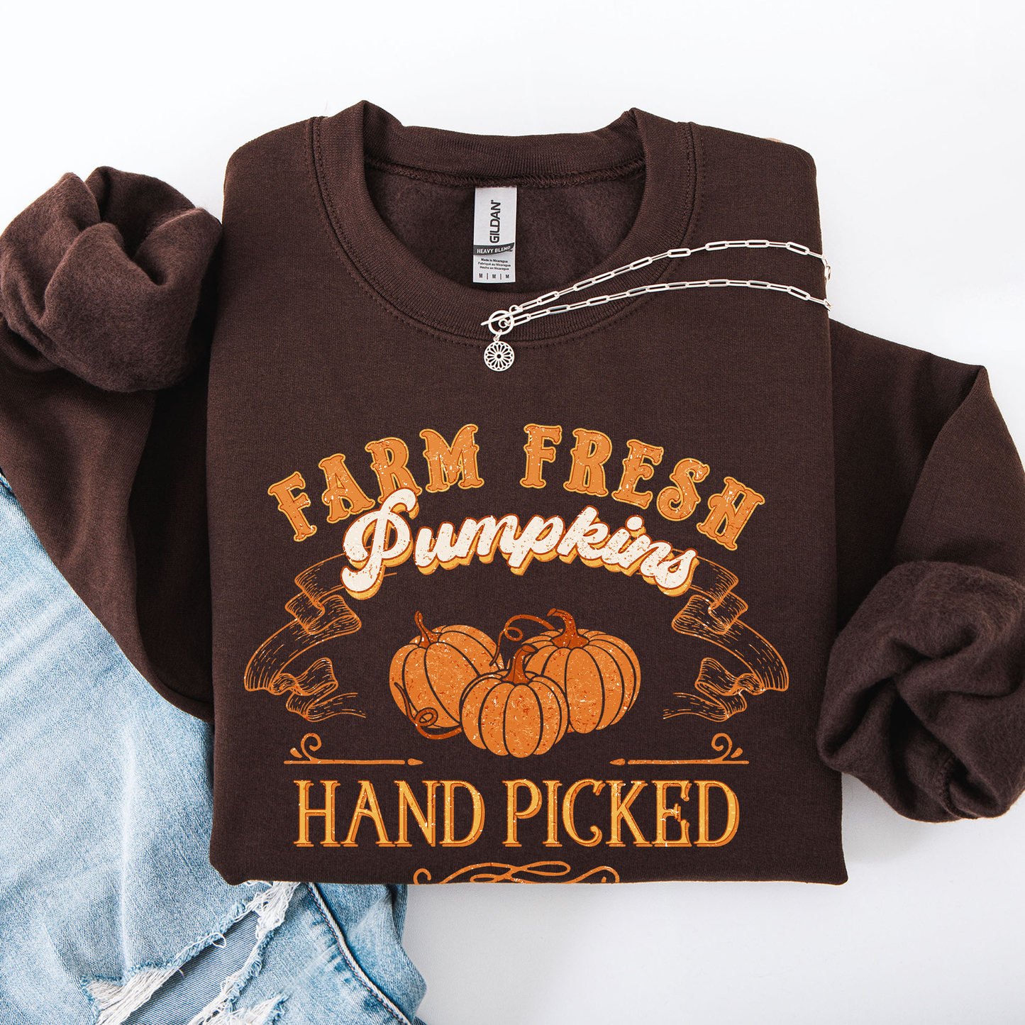 Farm Fresh Pumpkins Hand Picked Fall Sweatshirt Refinery Number One