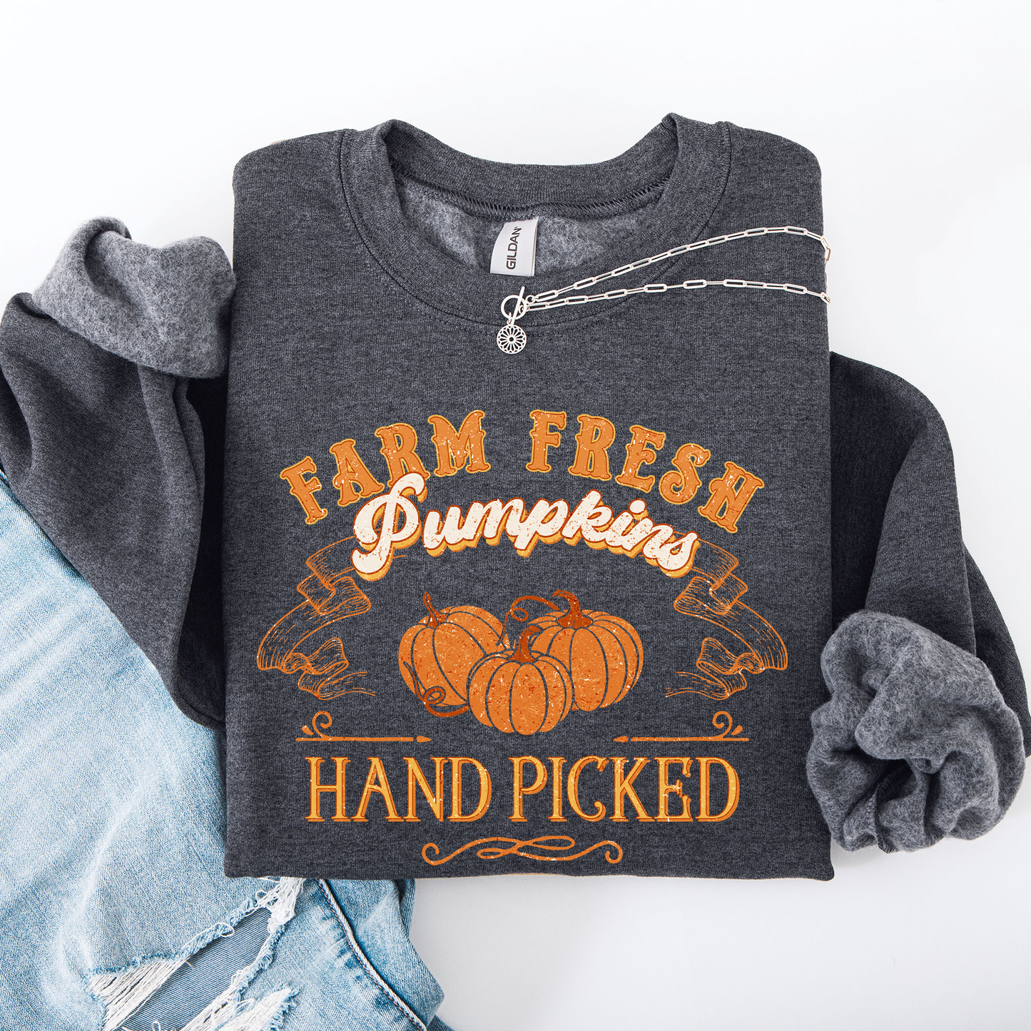 Farm Fresh Pumpkins Hand Picked Fall Sweatshirt Refinery Number One