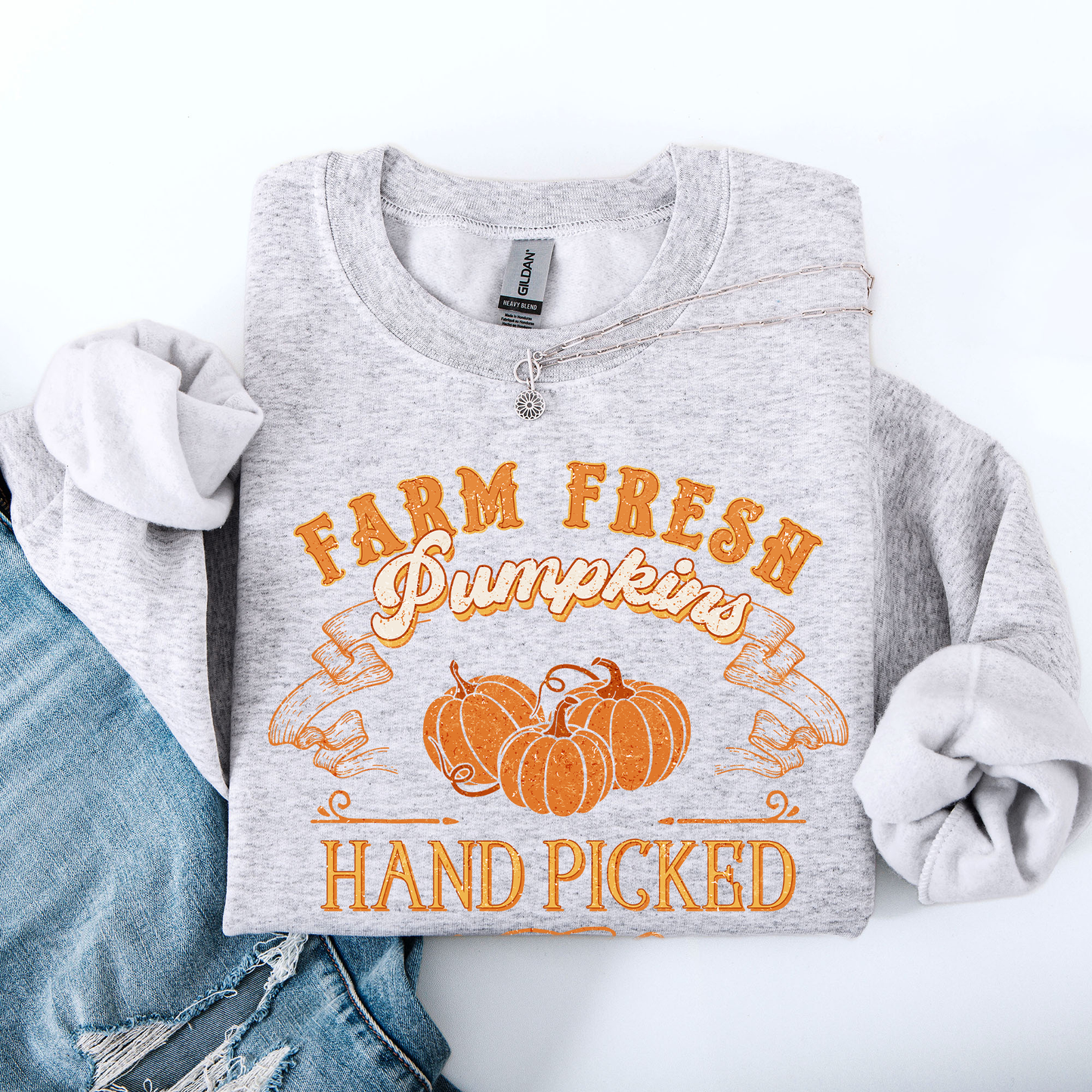 Farm Fresh Pumpkins Hand Picked Fall Sweatshirt Refinery Number One