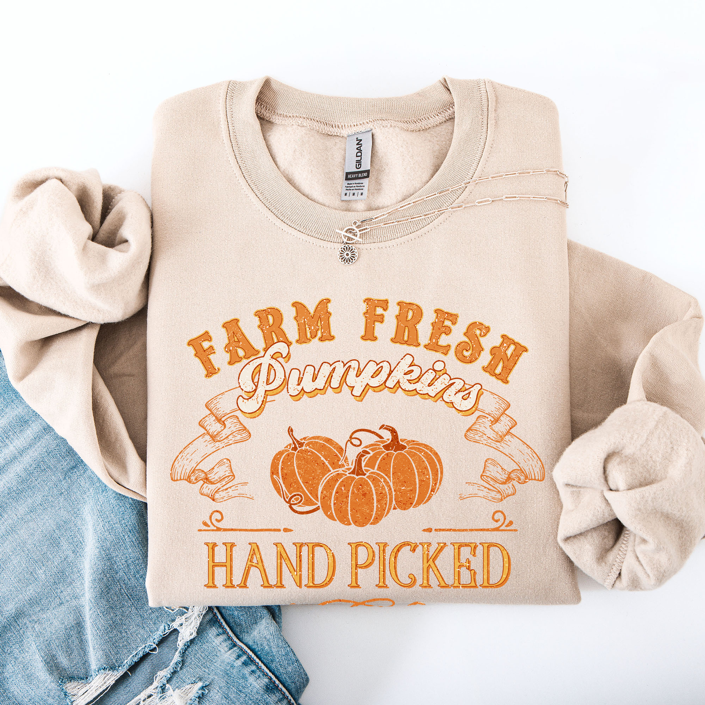 Farm Fresh Pumpkins Hand Picked Fall Sweatshirt Refinery Number One