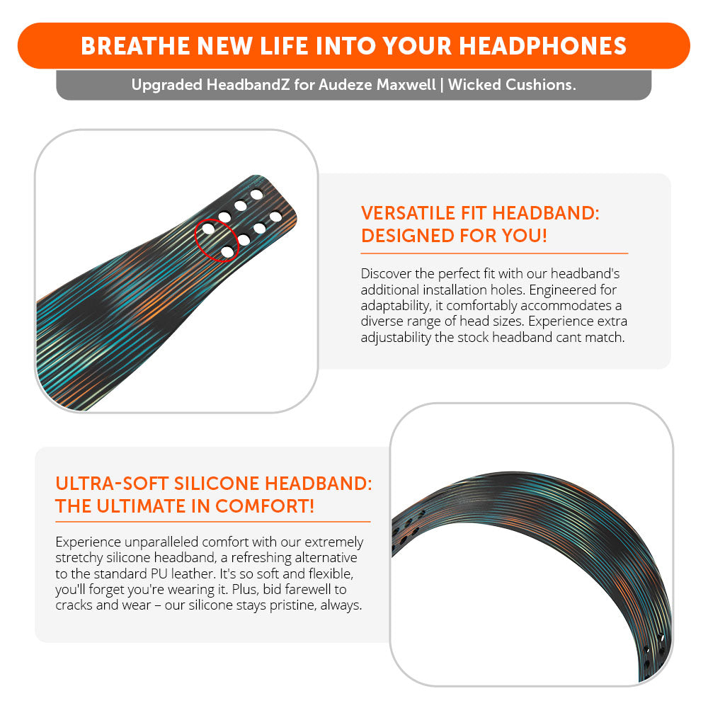 Upgraded Silicone Headband for Audeze Maxwell 1, 2 and 2 ANC - WC HeadbandZ