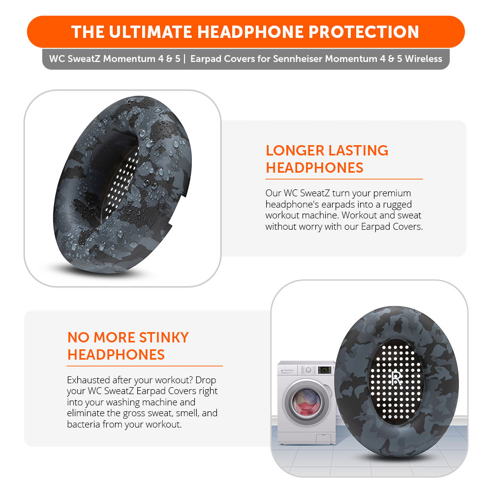 Sennheiser Momentum 4 & 5 Earpad Sweat Covers - WC SweatZ Momentum 4 & 5