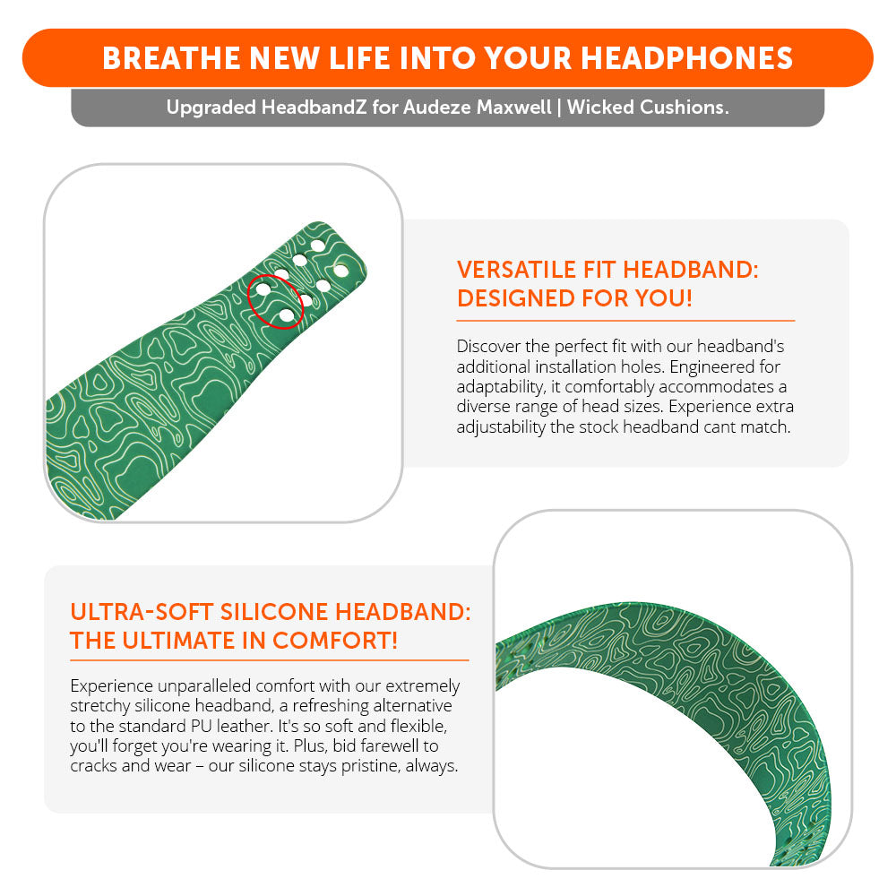 Upgraded Silicone Headband for Audeze Maxwell 1, 2 and 2 ANC - WC HeadbandZ