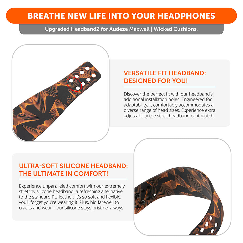 Upgraded Silicone Headband for Audeze Maxwell 1, 2 and 2 ANC - WC HeadbandZ