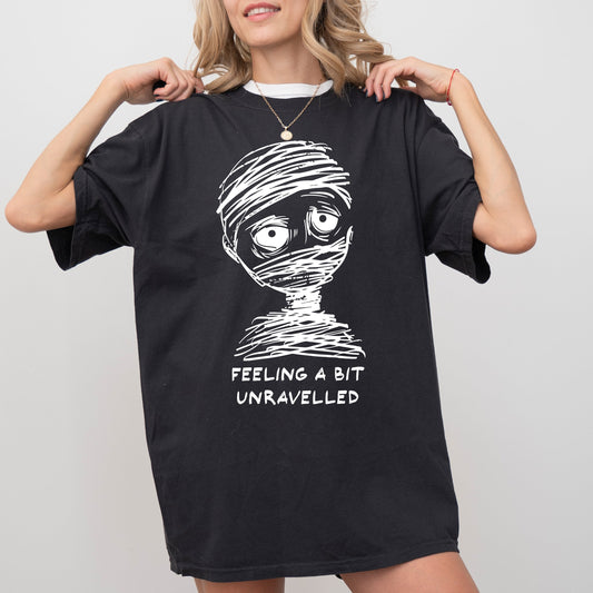 Feeling A Bit Unravelled Aesthetic Mental Health Tshirt Comfort Colors T-Shirt