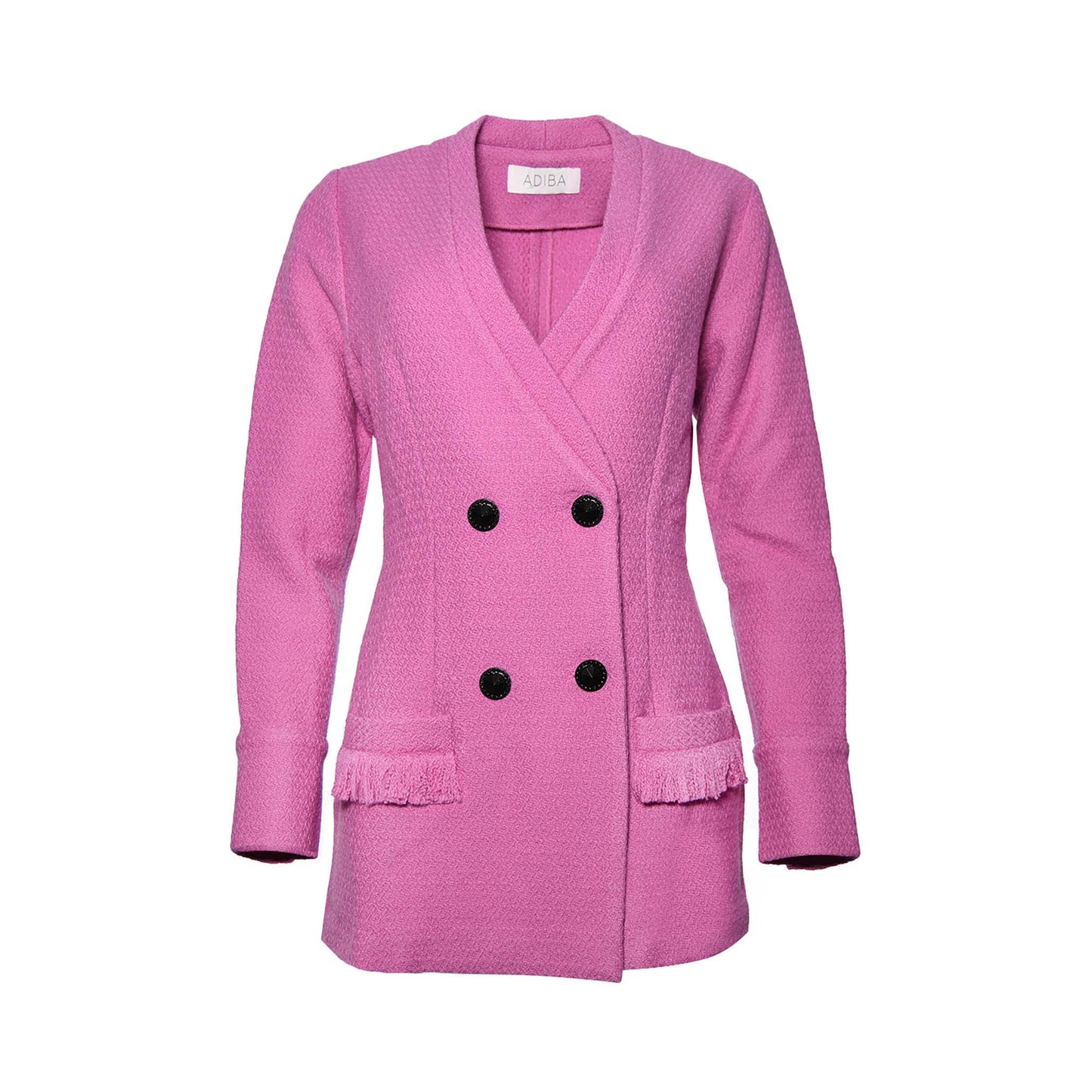 Purple Tweed Fitted Blazer Fleur