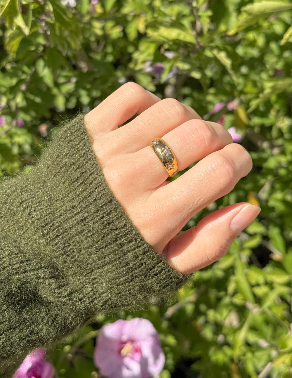 Floral Dome Ring Dome Ring Elevated Faith
