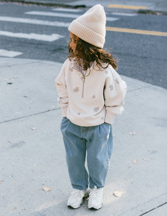 Floral Kids Wind Chime Half-Zip Elevated Faith