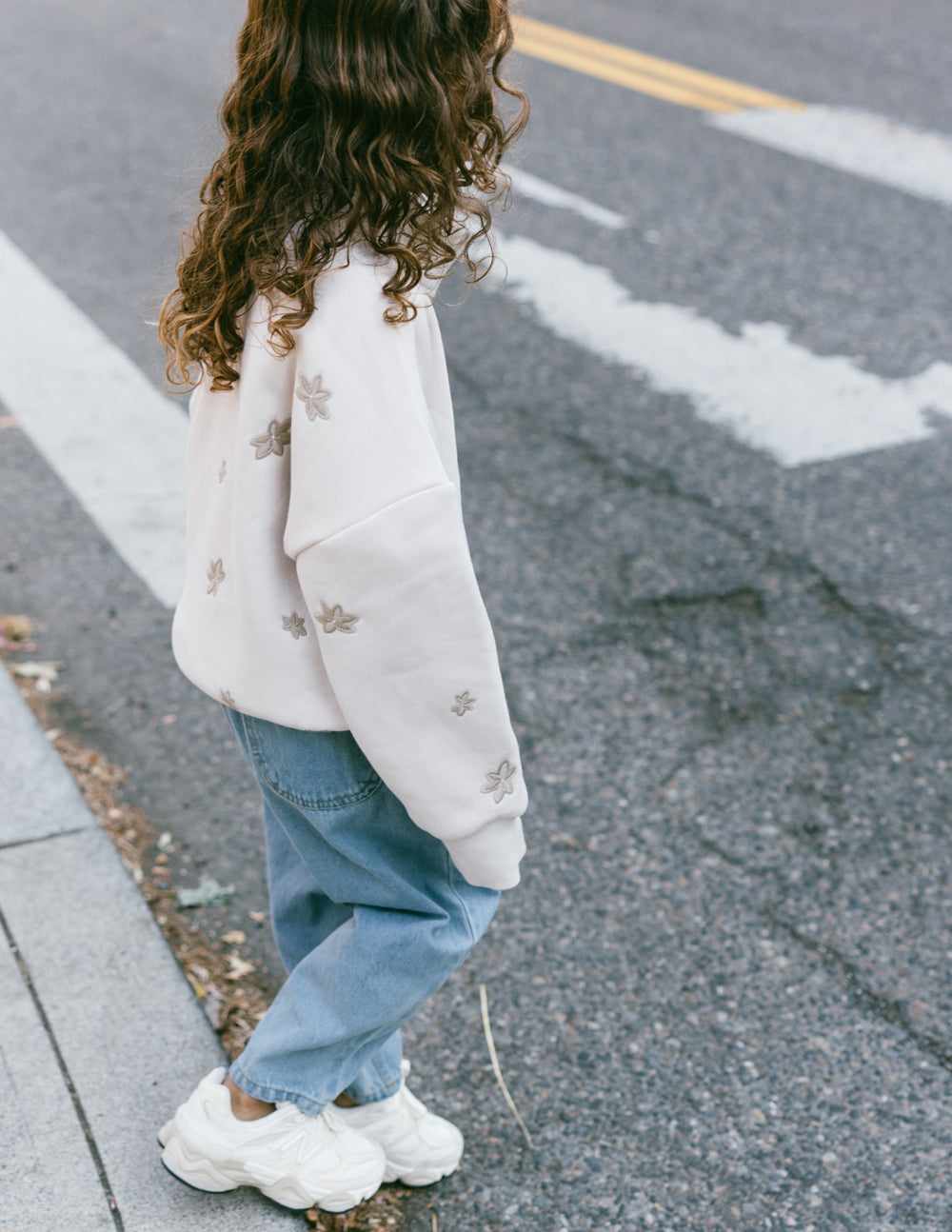 Floral Kids Wind Chime Half-Zip Elevated Faith