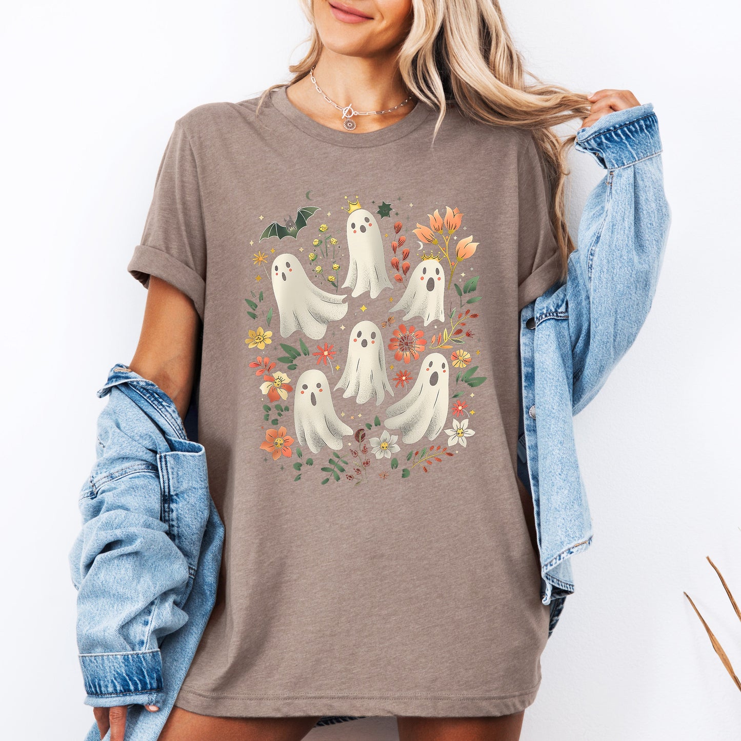 Floral Ghosts Coquette Autumn Fall T-shirt Refinery Number One