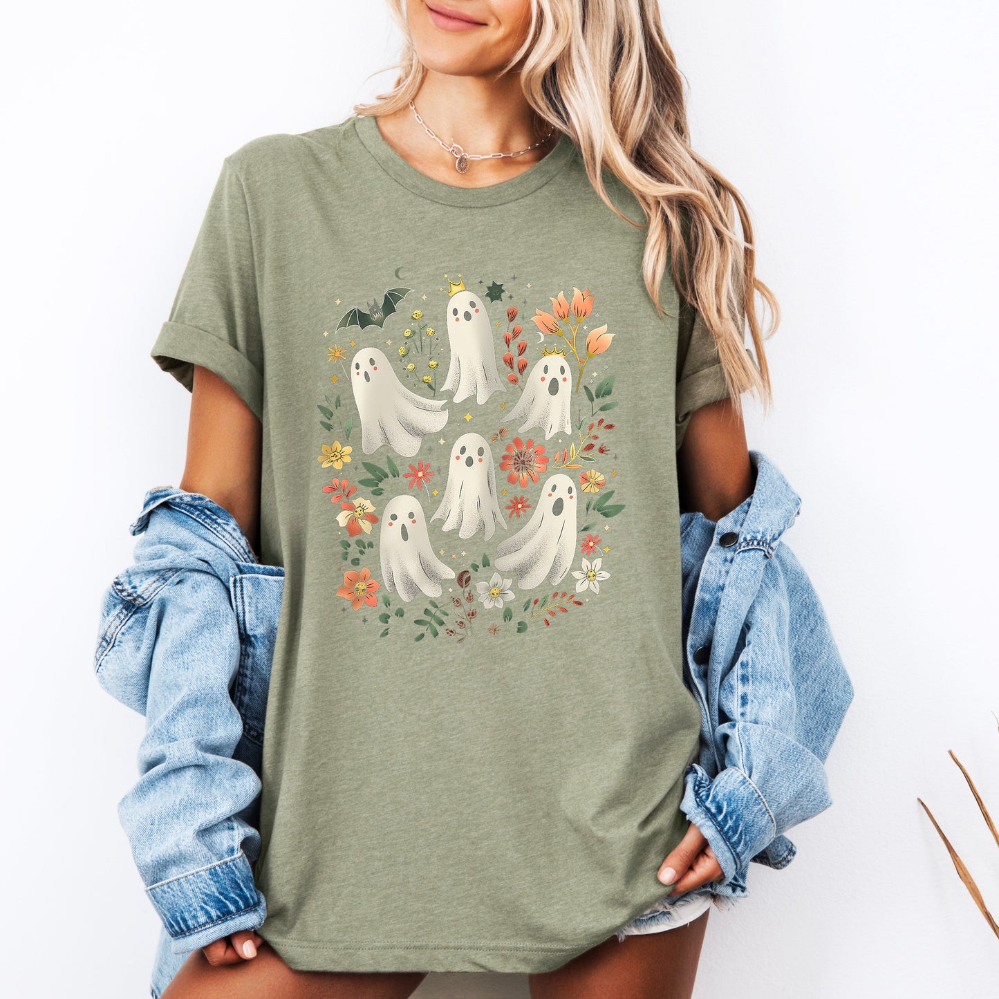 Floral Ghosts Coquette Autumn Fall T-shirt Refinery Number One