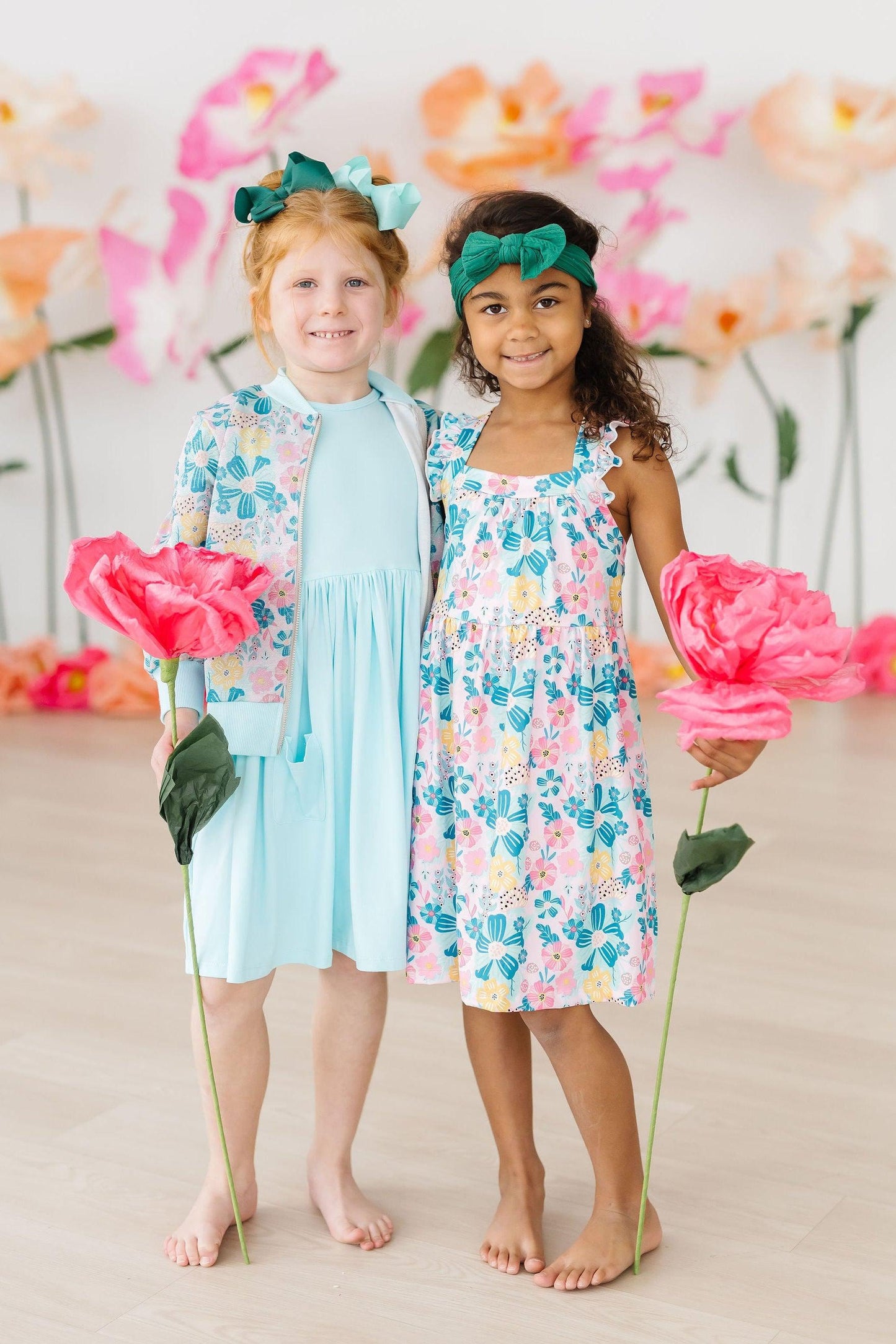 Floral Garden Shimmer Satin Jacket Mila & Rose