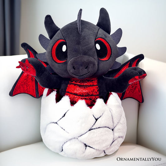 Drogo the Dino Black and Red 12' Dinosaur Stuffed Animal Plushie