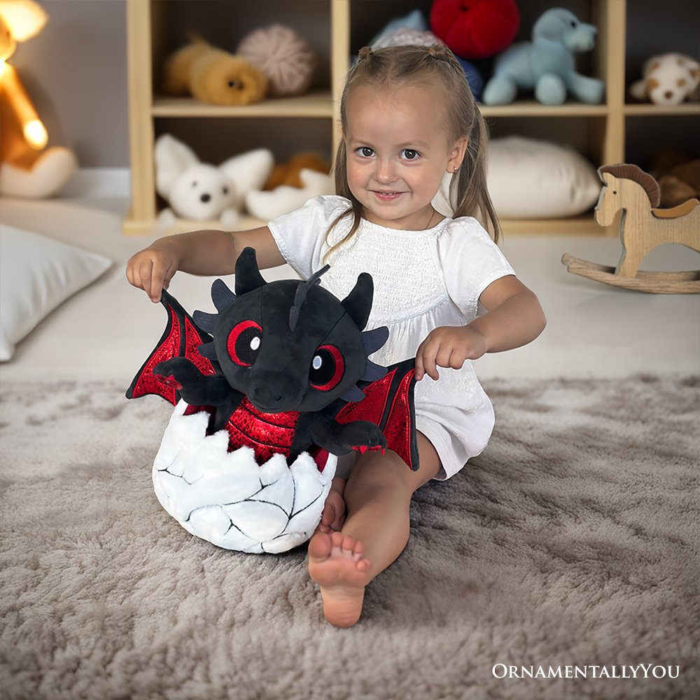 Drogo the Dino Black and Red 12' Dinosaur Stuffed Animal Plushie