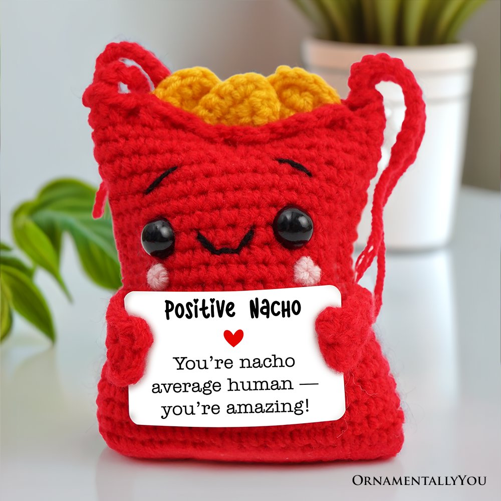 Positivity Crochet Nachos Support Doll Encouragement Gift