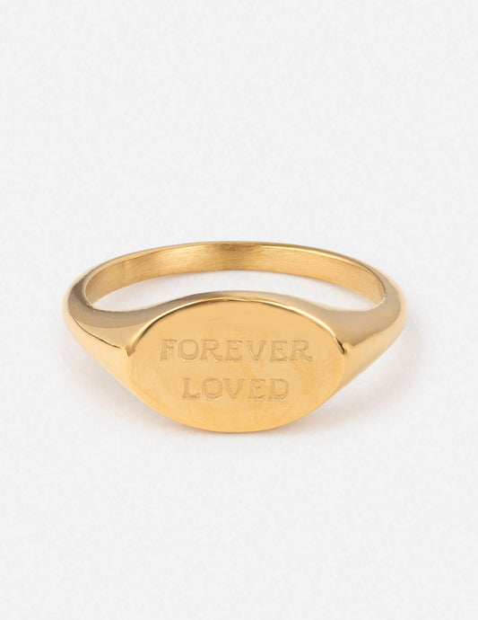Forever Loved Oval Signet Ring Jewelry Elevated Faith