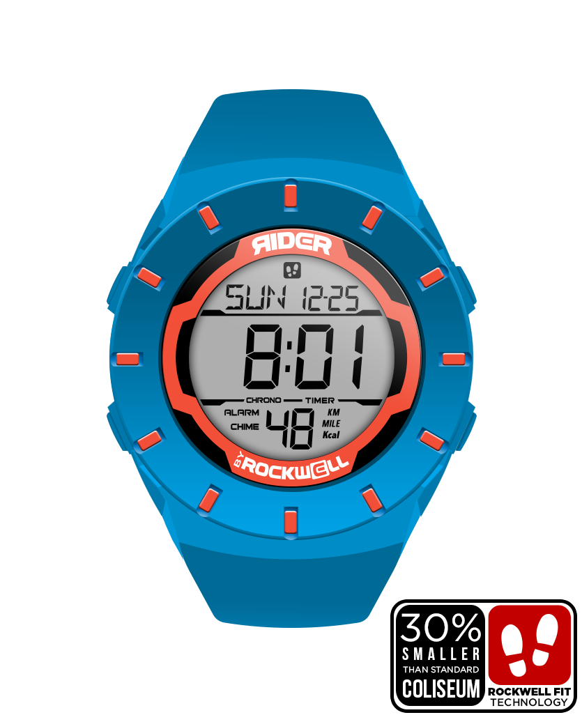Coliseum Fit™ Shark Blue/Orange Dual Time Zone Chronograph Watch Rockwell