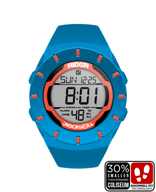 Coliseum Fit™ Shark Blue/Orange Dual Time Zone Chronograph Watch Rockwell