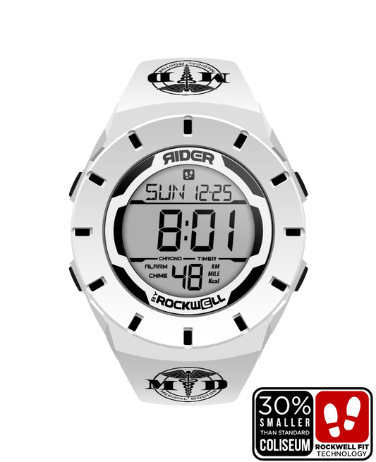 Coliseum Fit™ Forum White/Black Medical Watch MD Edition Rockwell Time