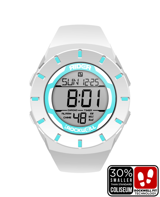 Coliseum Fit Forum White Teal Watch Rockwell