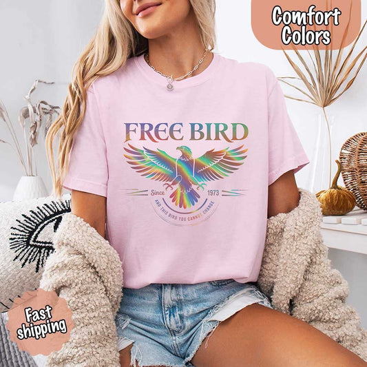 Free Bird Comfort Colors Vintage Rock Band T-Shirt Women’s Tee