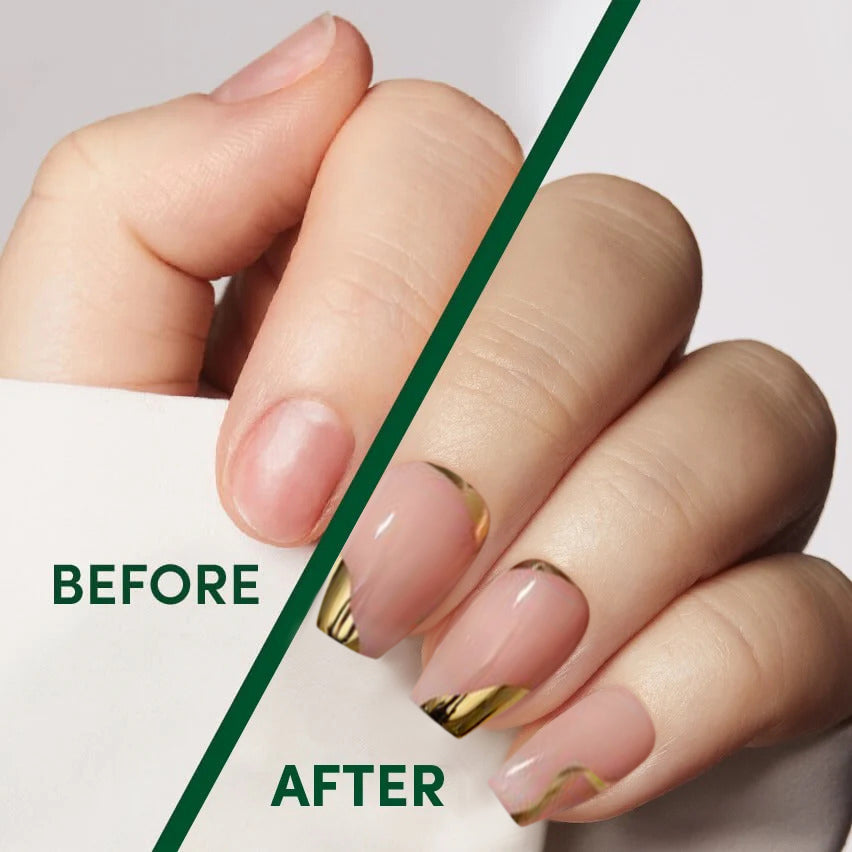 Golden Hour Square Long Lasting Press On Nails