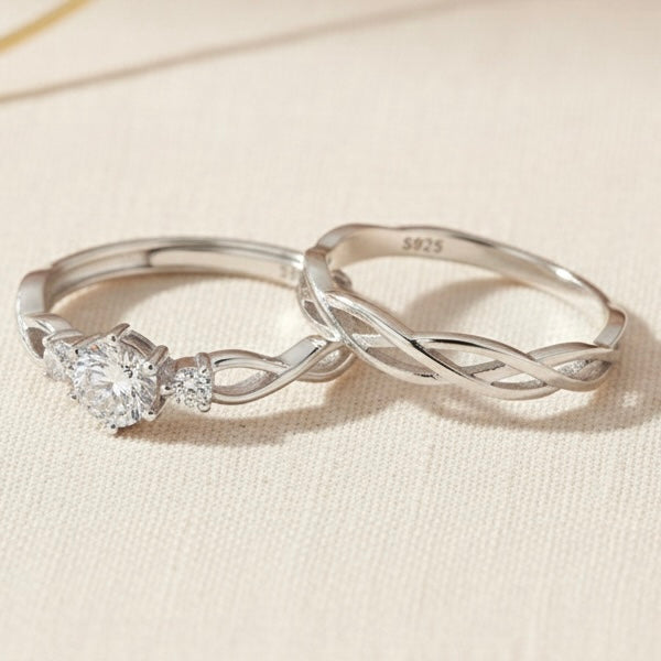 Sterling Silver Star-Cut Zircon Engagement Ring Amtikiss Casuals