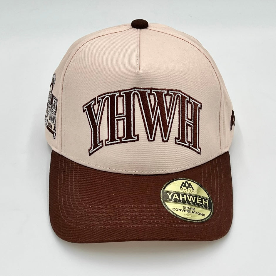 [PRE-ORDER - SHIPS AUGUST 15TH] ‘YHWH’ Structured SnapBack - Cream/Brown