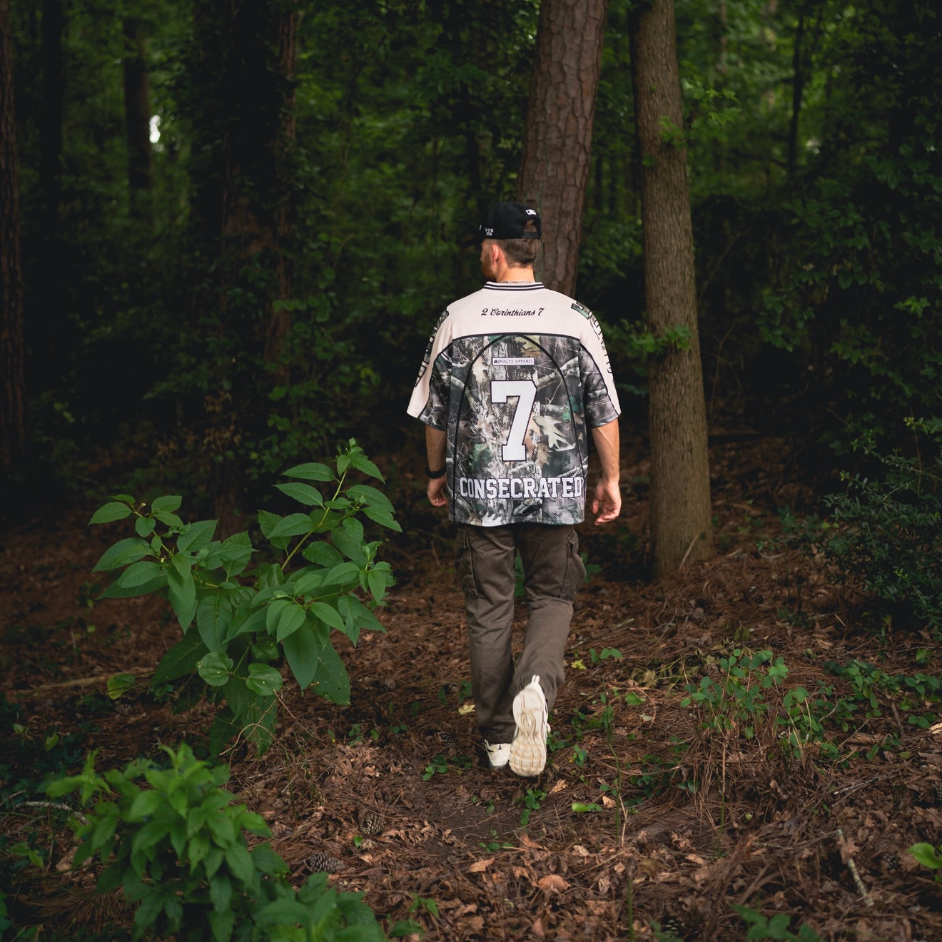 CONSECRATED Jersey Cream Woodland Camo Oversized Fit