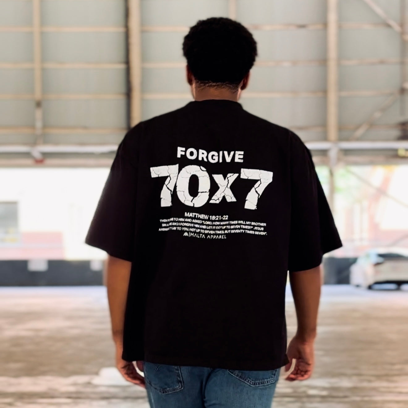[PRE-ORDER - SHIPS AUGUST 13TH] 70x7 Drop Shoulder Tee (Super Oversized) - Black