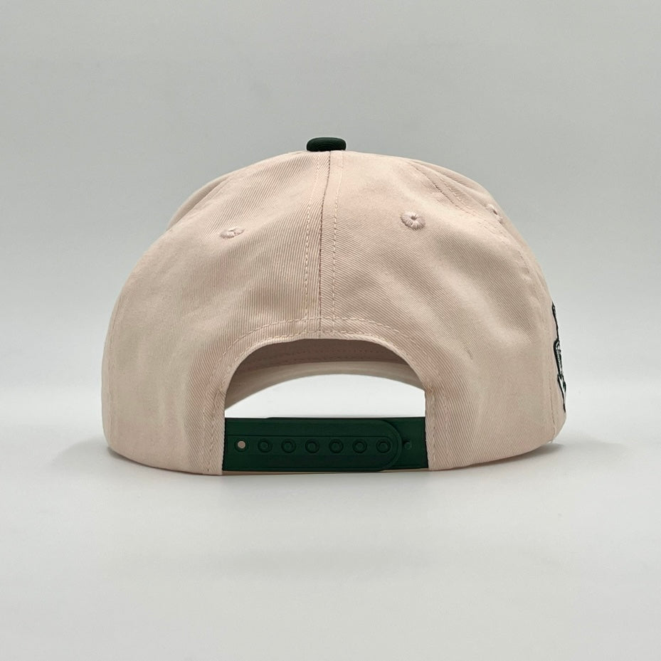 [PRE-ORDER - SHIPS AUGUST 15TH] ‘YHWH’ Structured SnapBack - Cream/Billiard Green
