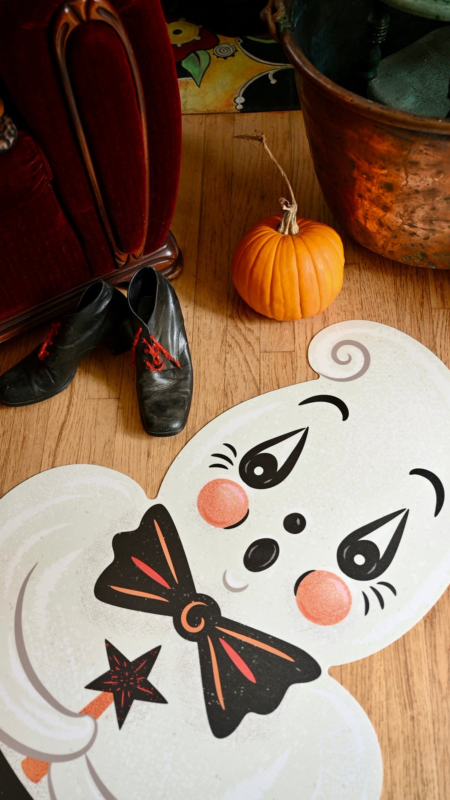 Ghostie in Caudron Die Cut Vinyl Halloween Floor Decor Johanna Parker