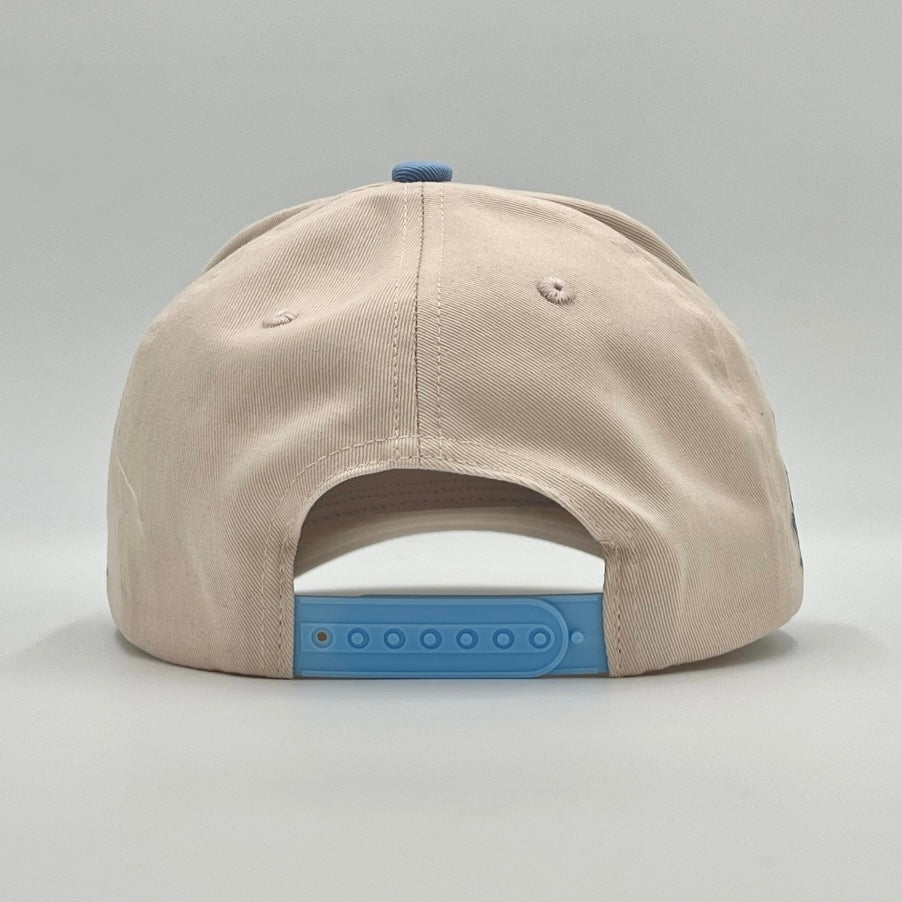 [PRE-ORDER - SHIPS AUGUST 15TH] ‘YHWH’ Structured SnapBack - Cream/Baby Blue