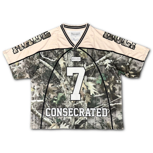 CONSECRATED Jersey Cream Woodland Camo Oversized Fit