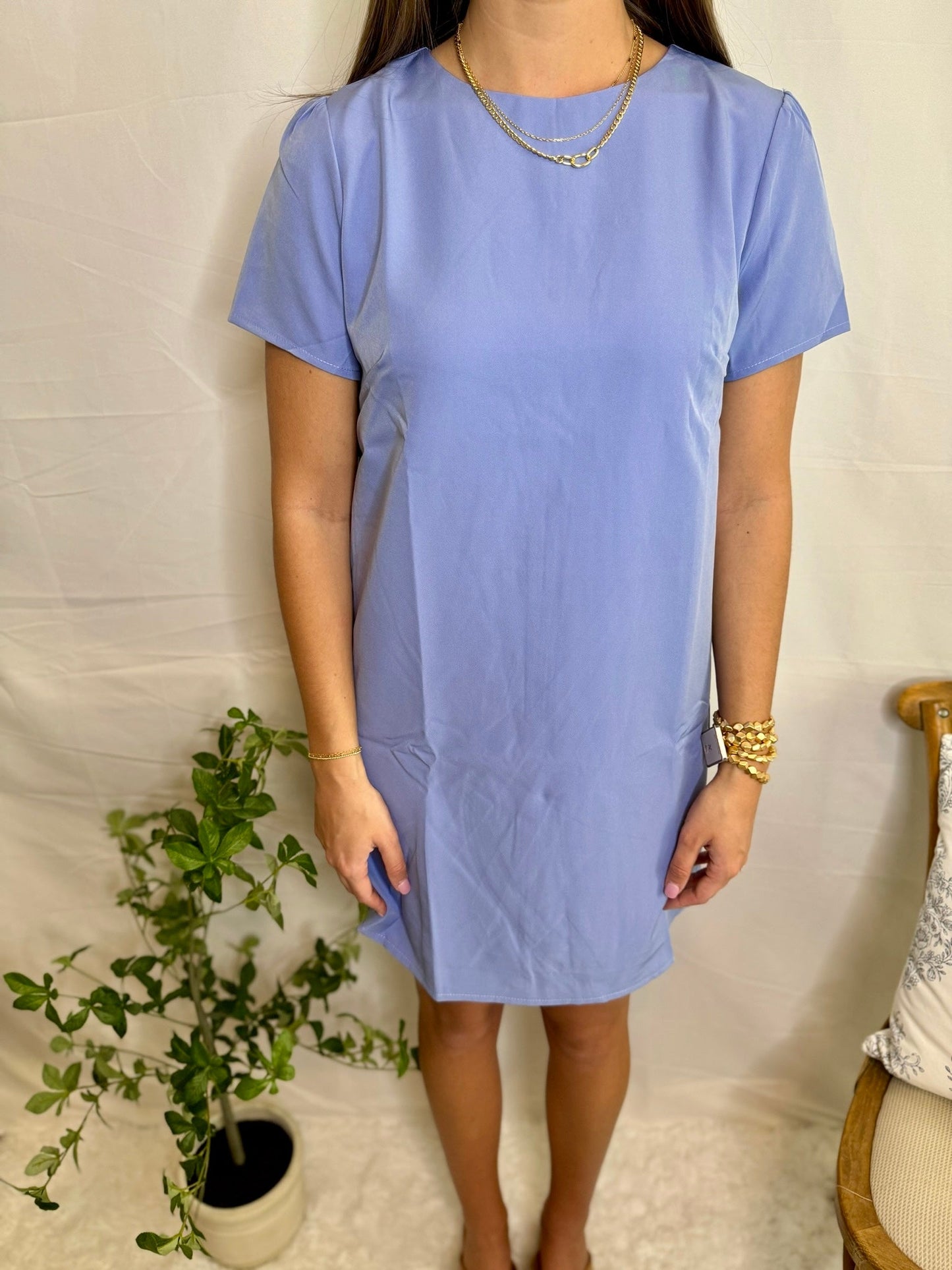 Slimming Periwinkle Shift Dress The Slimming Shift Dress