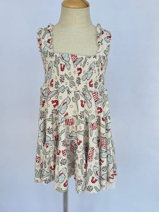 American Rodeo Shirred Dress