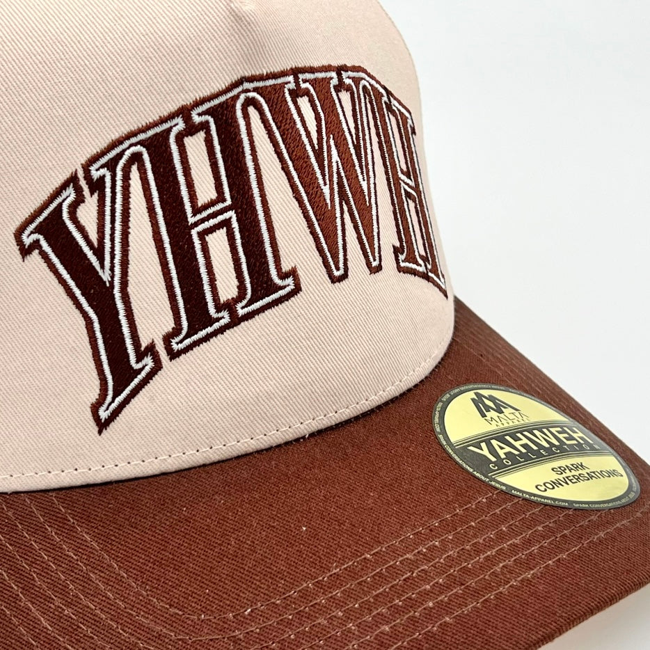 [PRE-ORDER - SHIPS AUGUST 15TH] ‘YHWH’ Structured SnapBack - Cream/Brown