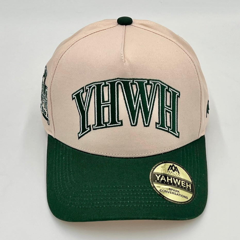 [PRE-ORDER - SHIPS AUGUST 15TH] ‘YHWH’ Structured SnapBack - Cream/Billiard Green
