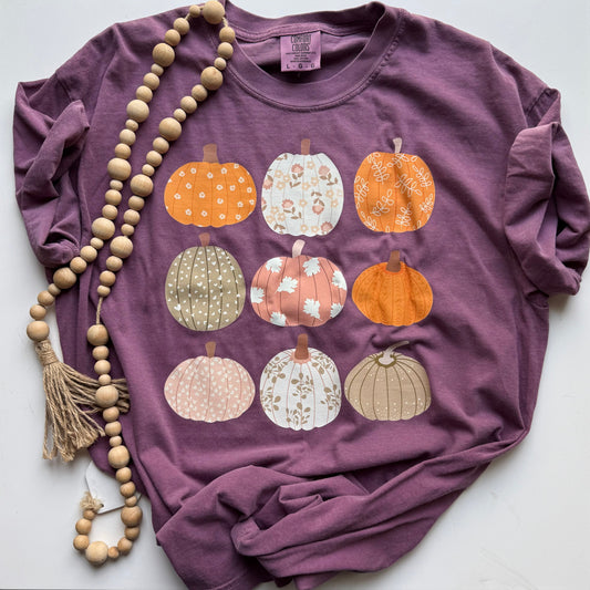 Pumpkin Patch Graphic T Shirt Cozy Fall Tee Comfort Colors Jerzees