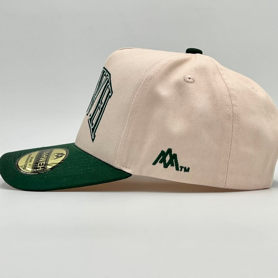 [PRE-ORDER - SHIPS AUGUST 15TH] ‘YHWH’ Structured SnapBack - Cream/Billiard Green