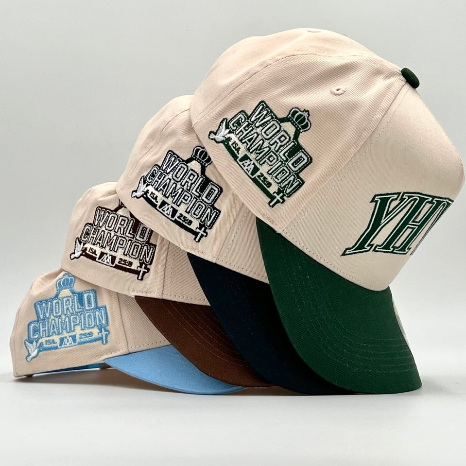 [PRE-ORDER - SHIPS AUGUST 15TH] ‘YHWH’ Structured SnapBack - Cream/Billiard Green