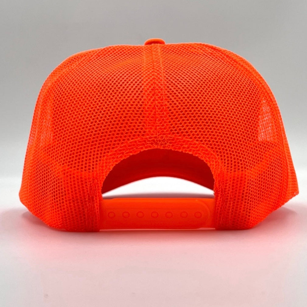 God is With Us Foam Neon Orange Trucker Hat