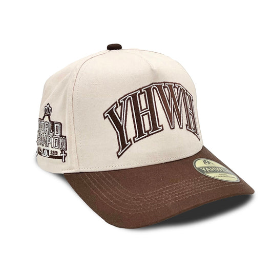 [PRE-ORDER - SHIPS AUGUST 15TH] ‘YHWH’ Structured SnapBack - Cream/Brown