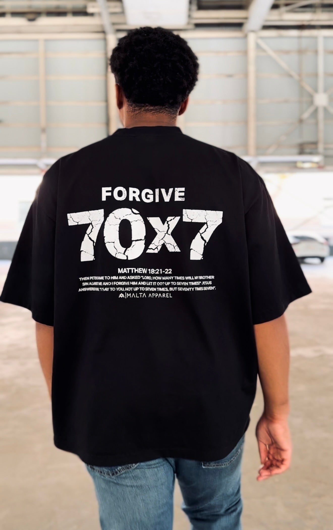 [PRE-ORDER - SHIPS AUGUST 13TH] 70x7 Drop Shoulder Tee (Super Oversized) - Black